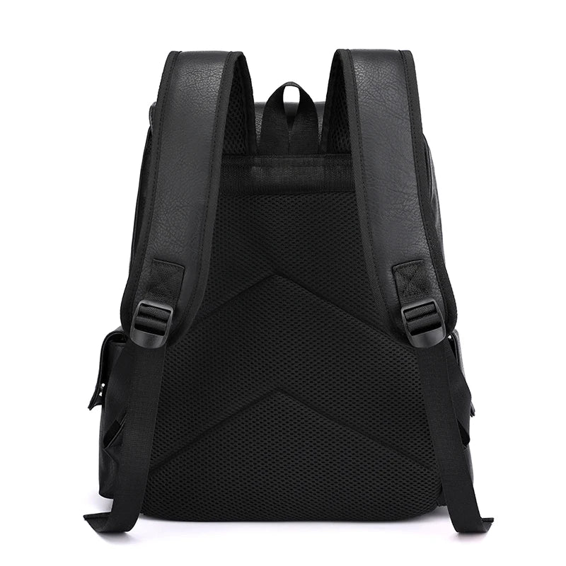 Premium PU Leather Casual Backpack – Urban Style and Smart Capacity