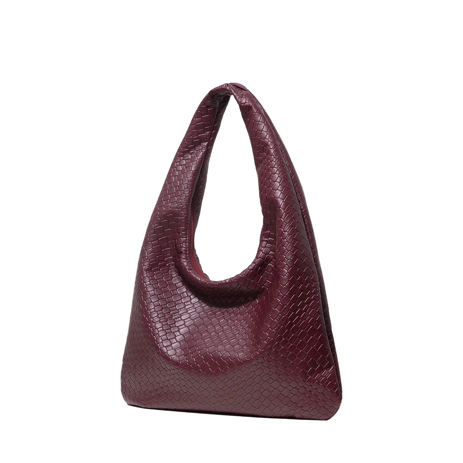 Geometric PU Half Moon Bag – Sophisticated Curved Design