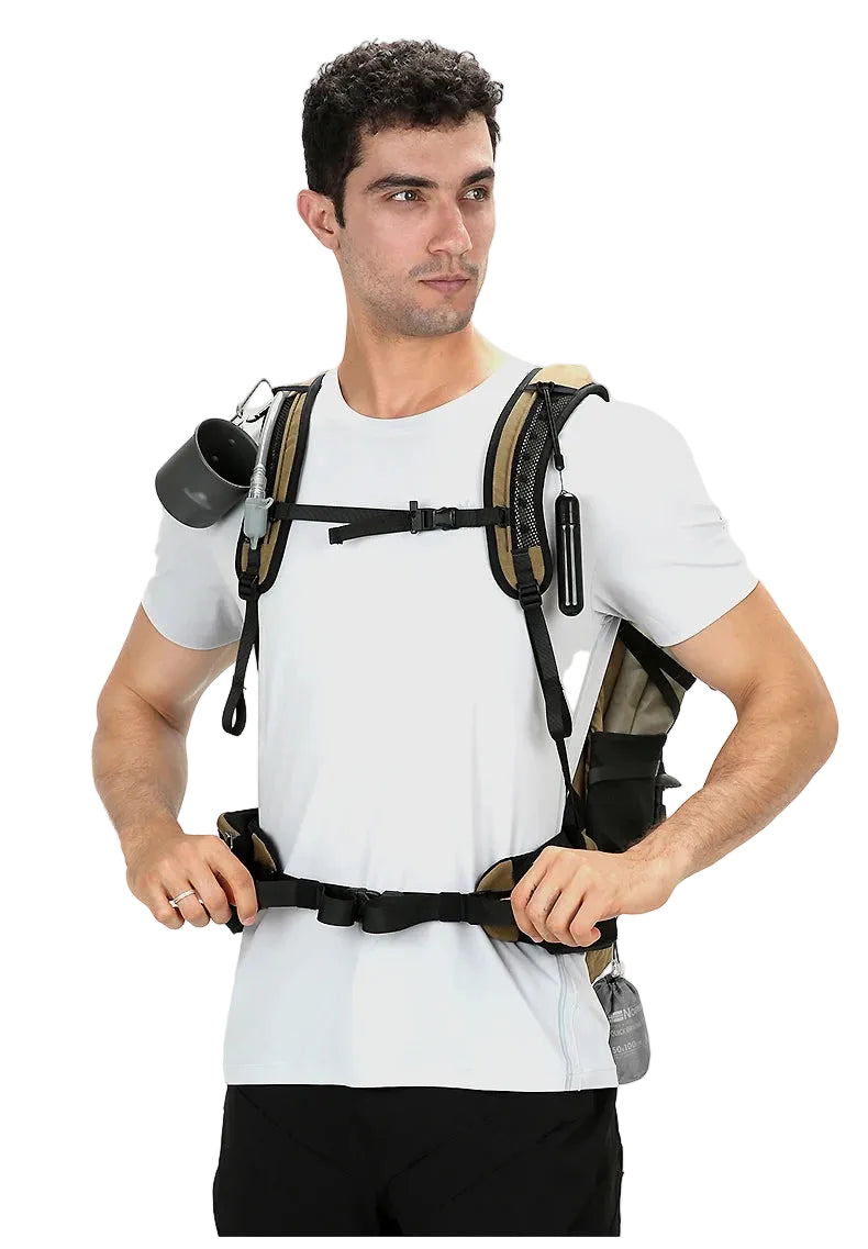 Mochila de Viaje y Montaña Caqui para Hombre – Gran Capacidad y Máxima Resistencia