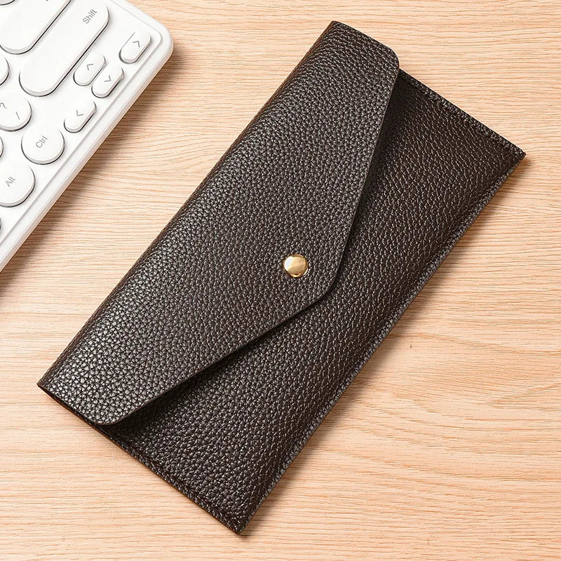 Cartera Sobre Larga y Fina para Mujer - Marrón