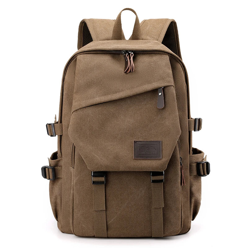 Unisex Compact Canvas Backpack – Lightweight, Classic, and Functional