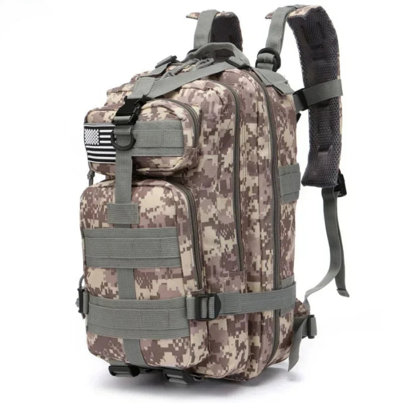 Mochila Táctica Compacta de 25L | Estilo Militar Gris
