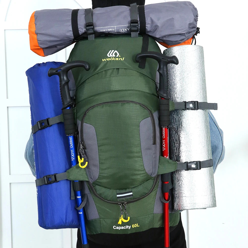 LIXADA 60L Green Outdoor Backpack - Durable and Functional
