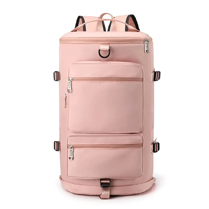 Mochila Deportiva Rosa Multifuncional: Estilo y Confort Ergonómico