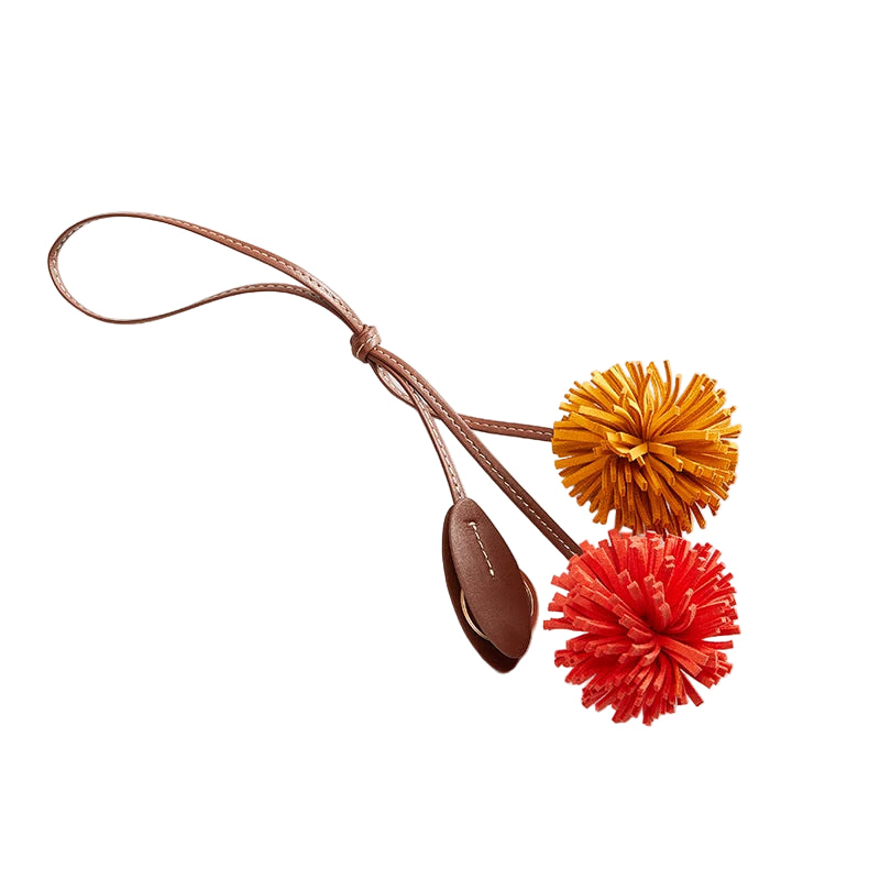 Premium Pom-Pom Charm for Handbag – Glamorous and Fluffy Accessory
