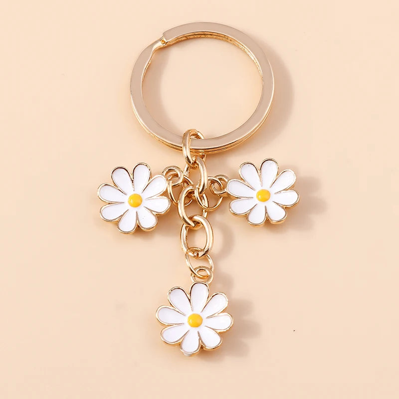 Lilac Enamel Sakura Flower Keychain: Japanese Elegance
