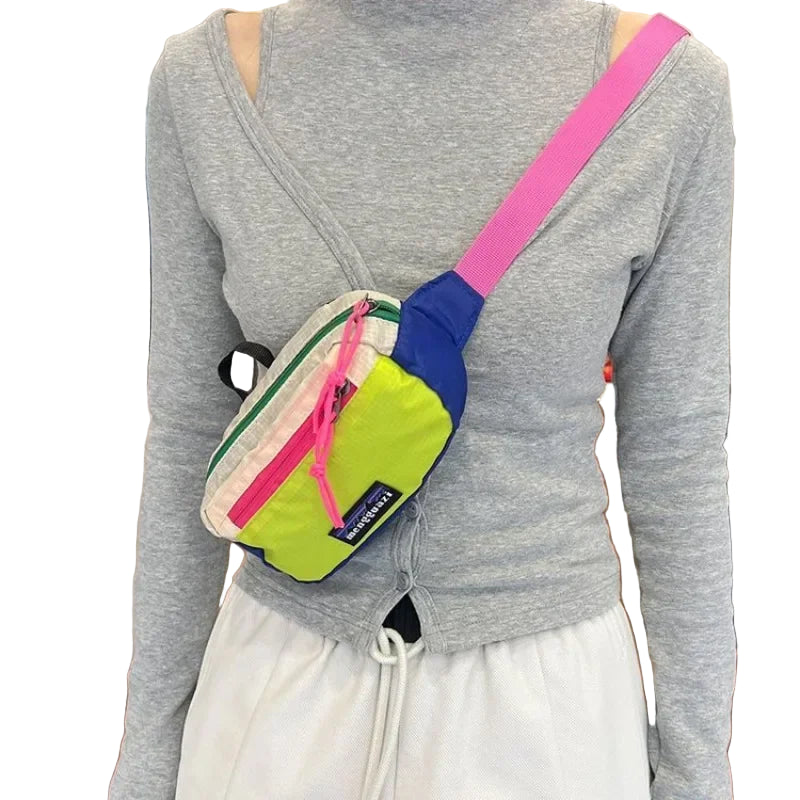 Fashion Nylon Fanny Pack with Contrast Trim – Ultralight Box Design