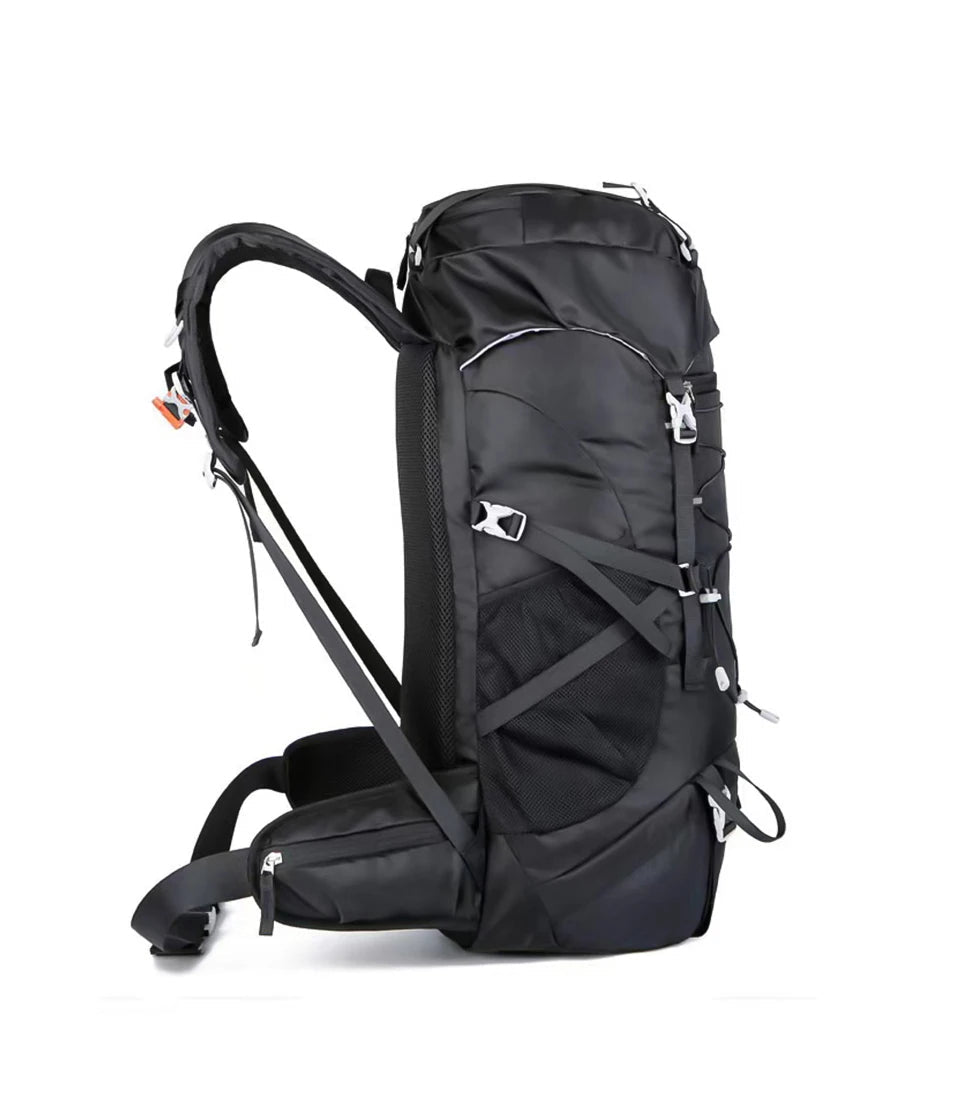 WEST TUNE 50L Black Hiking Backpack - Durable, Waterproof, and Professional