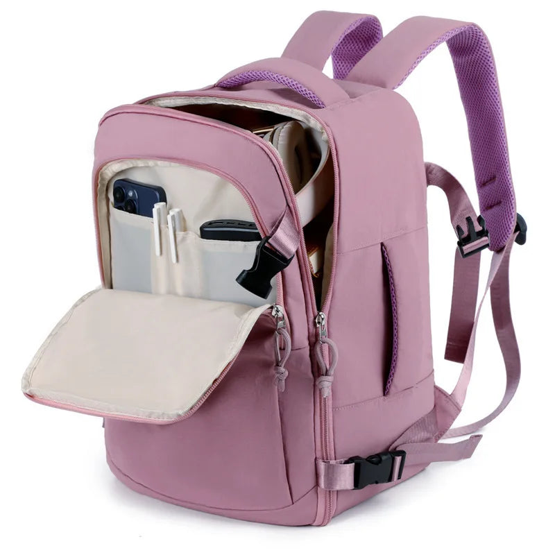 Mochila de Viaje Rosa: Medida Perfecta para Cabina y Máximo Confort