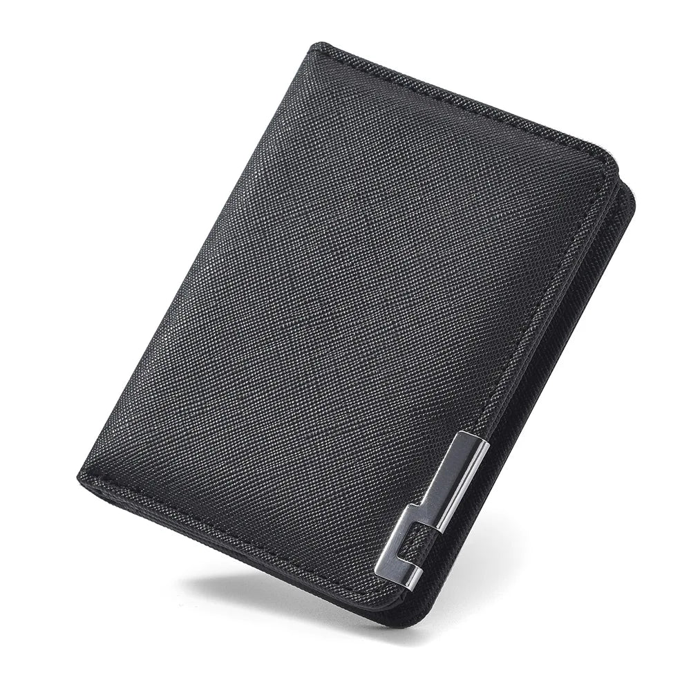 Cartera Slim Vertical Estilo Ejecutivo para Hombre - Negro