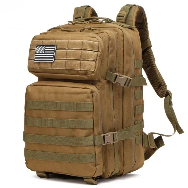50L Tactical Backpack in Khaki | Premium Durability