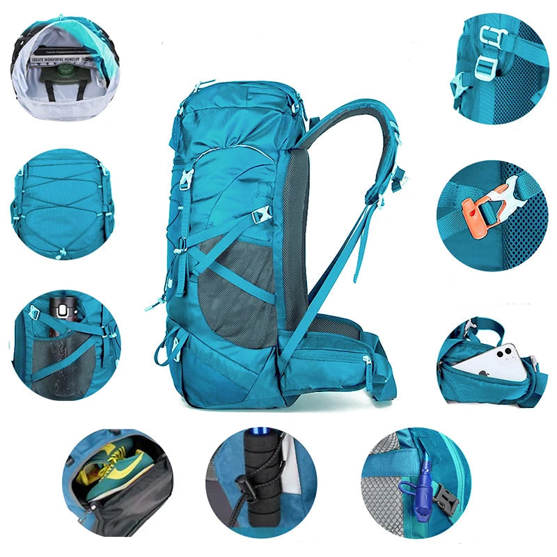 WEST TUNE 50L Hiking Backpack – Waterproof, Lightweight, and Professional