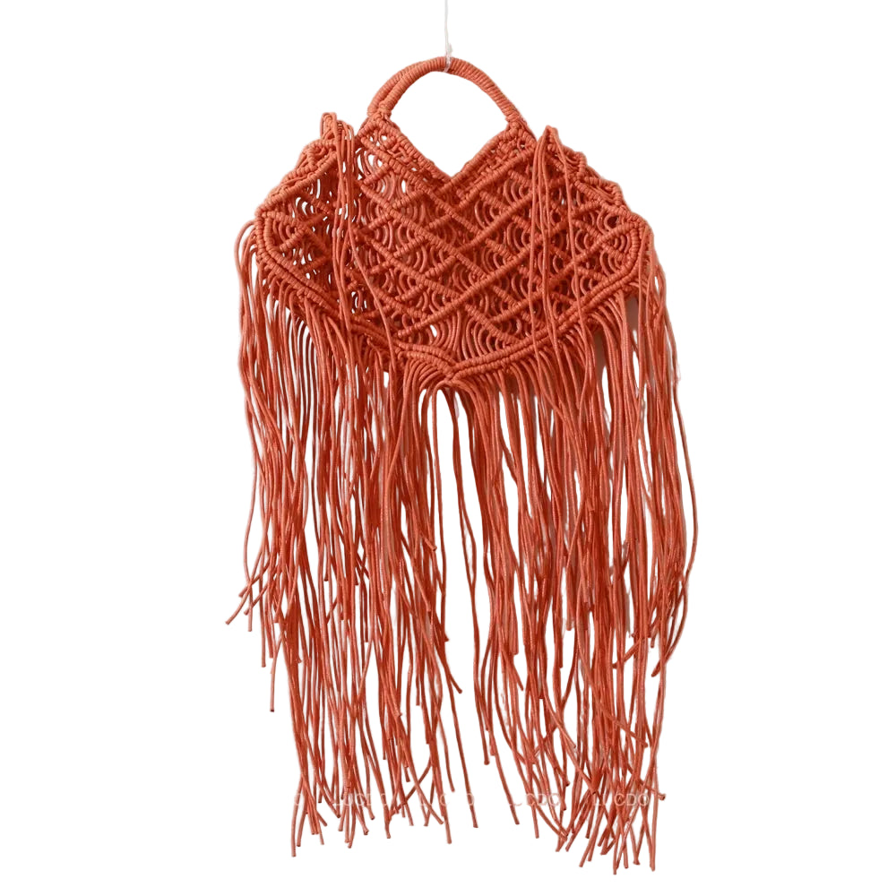 Bali Straw Openwork Tote Bag – Bohemian High-Capacity Style with Tassels