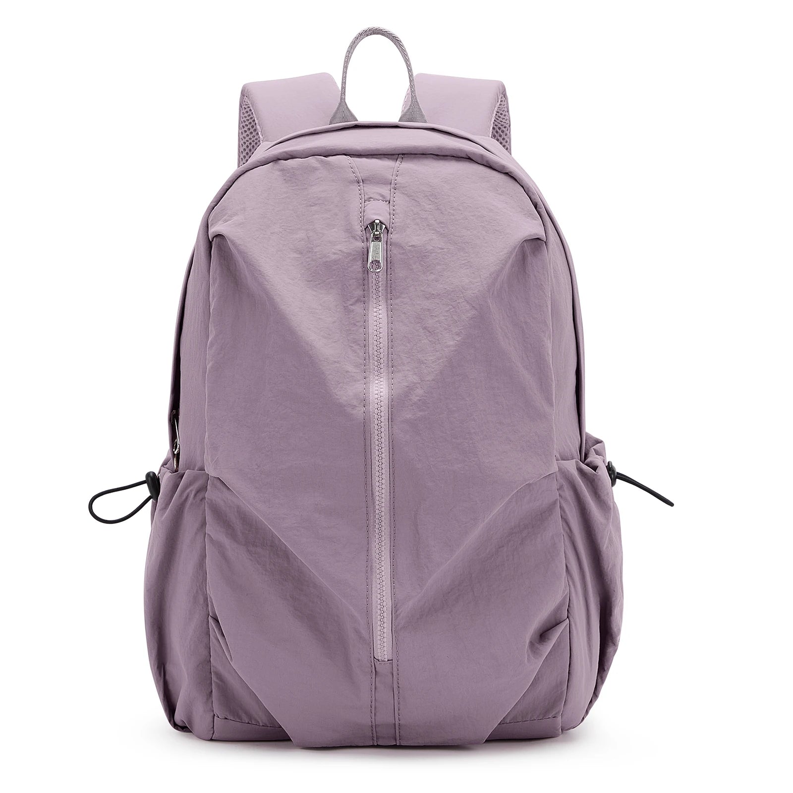 Pink Unisex Casual Nylon Backpack - Lightweight and Comfortable for Everyday Use