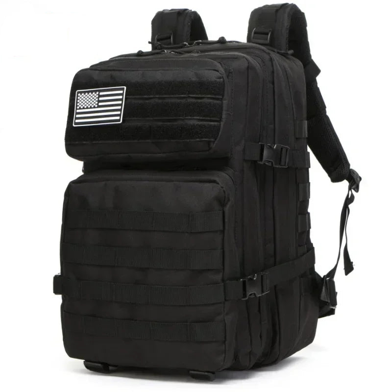 50L Black Waterproof Tactical Backpack | Maximum Durability