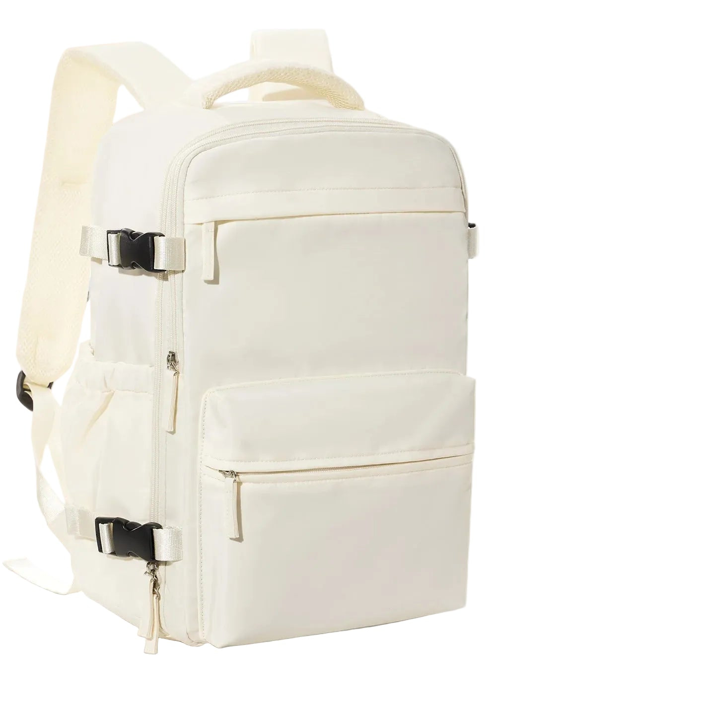 Beige Nylon Ultralight Travel Backpack – Functional Elegance for Cabin