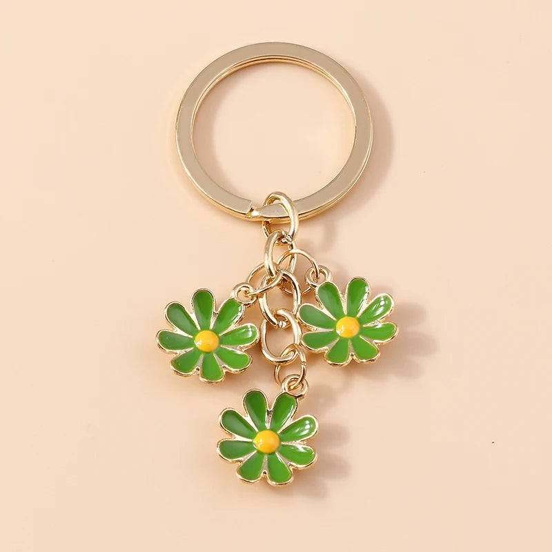 Lilac Enamel Sakura Flower Keychain: Japanese Elegance