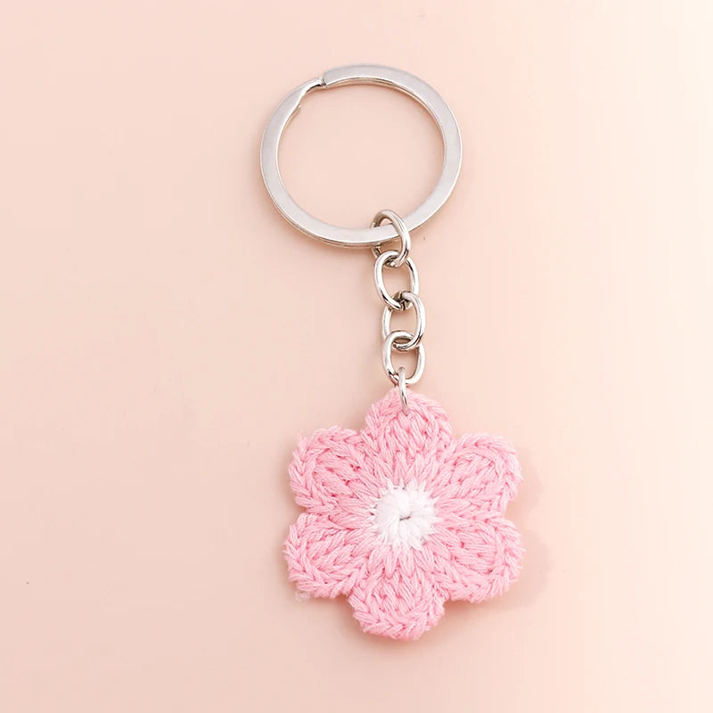 Lilac Enamel Sakura Flower Keychain: Japanese Elegance