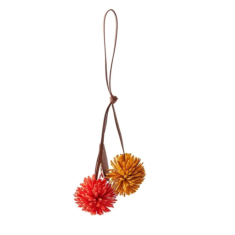 Premium Pom-Pom Charm for Handbag – Glamorous and Fluffy Accessory