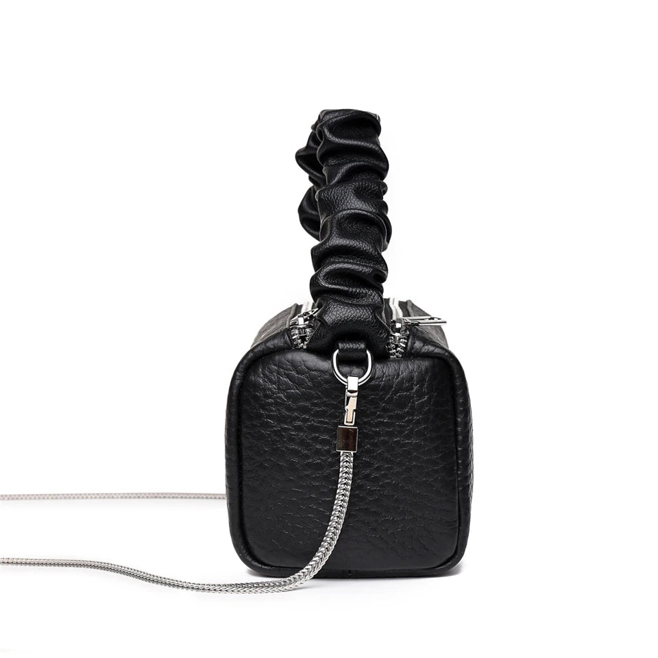 Bolso Tote de Piel Auténtica con Cadena – Elegancia y Lujo para Mujer