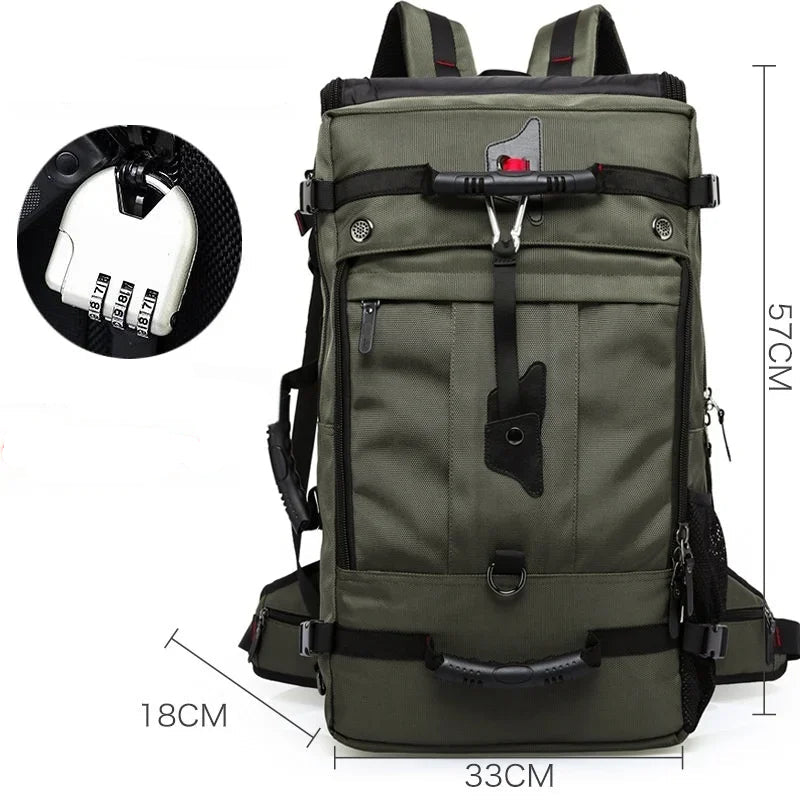 Urban Tactical Backpack 36–55L Army Green – Durable and Secure