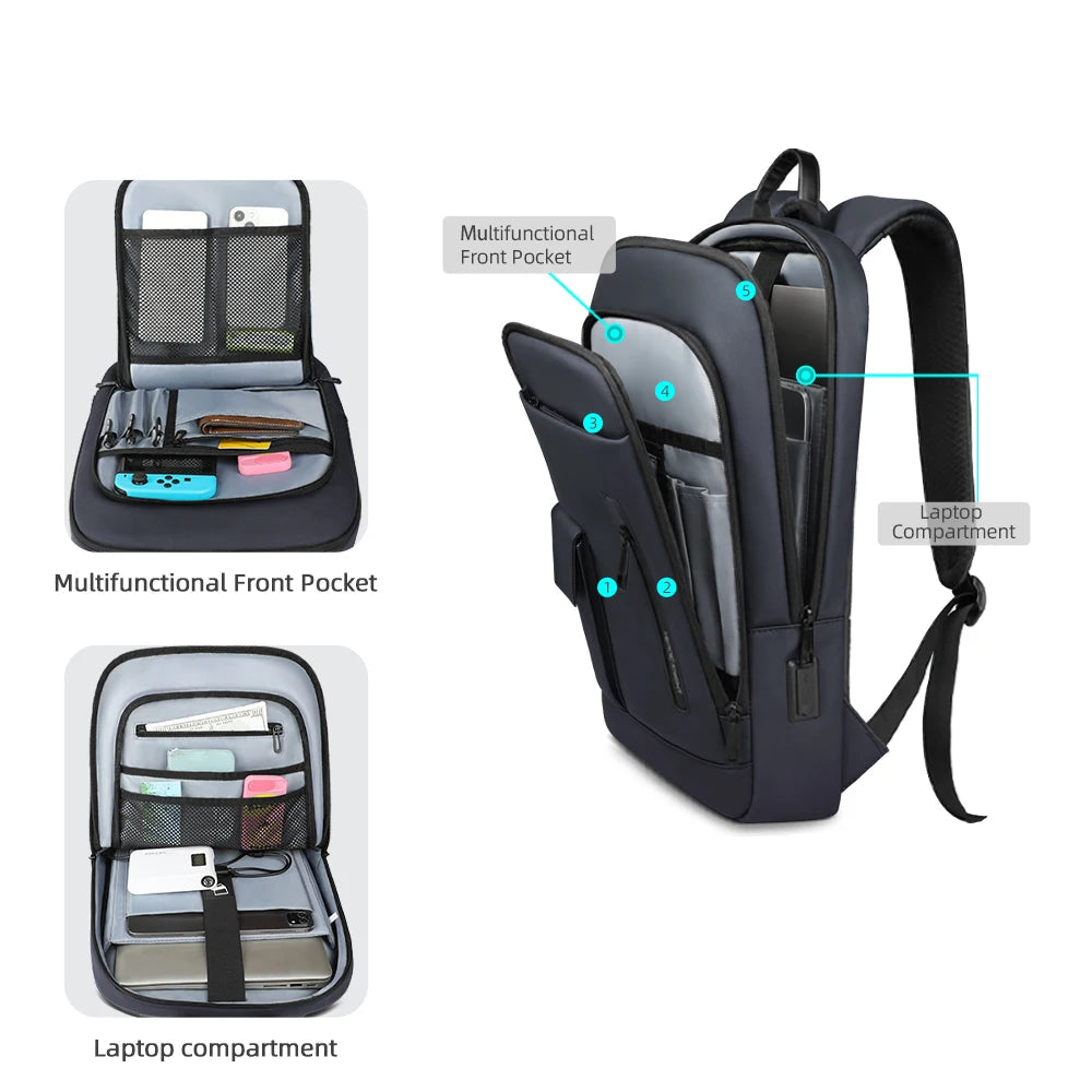 Mochila para Portátil Business & Casual – Ligera, Impermeable y Antirrobo