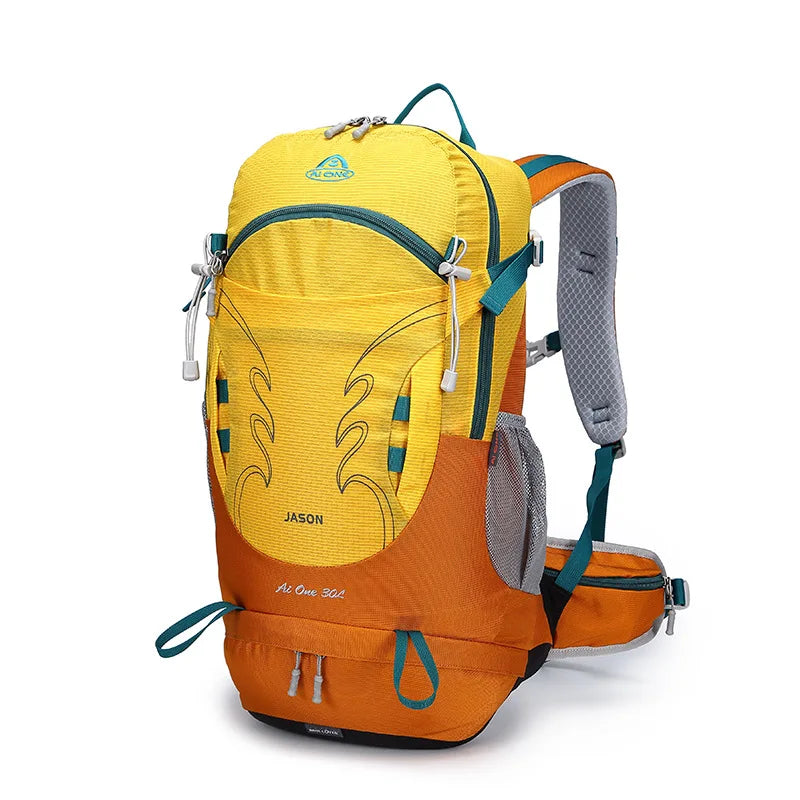 30L Orange Waterproof Sports Backpack - Ultralight and Outdoor