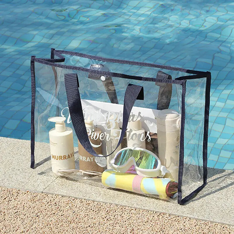 Tote Bag de Playa Transparente – Espaciosa, Moderna y a Prueba de Agua