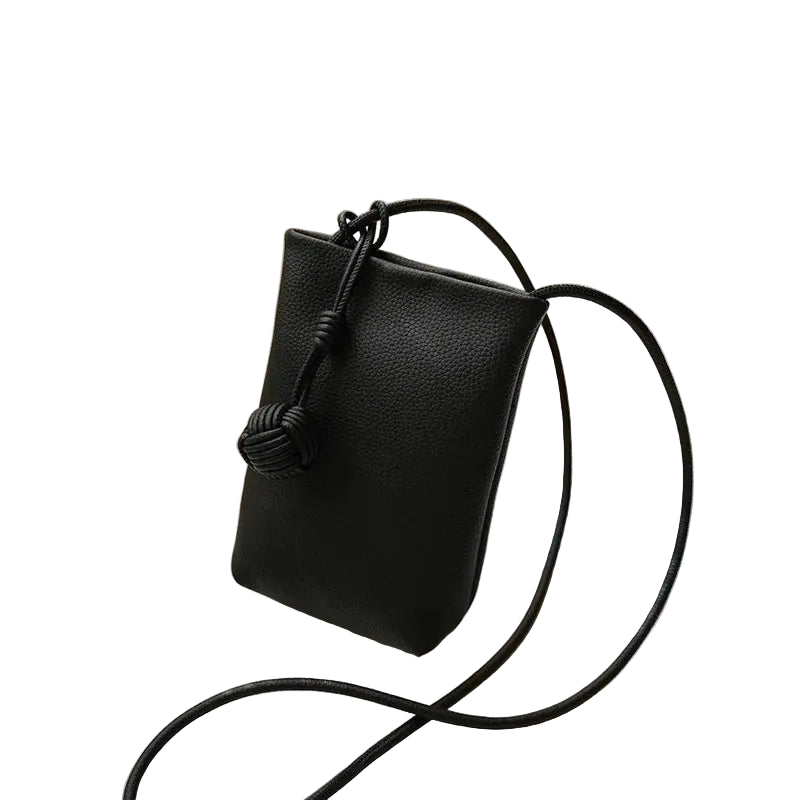 Premium Crossbody Bag with Tassel – Casual Elegance in Black and Beige