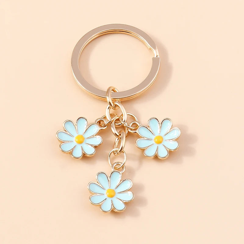 Lilac Enamel Sakura Flower Keychain: Japanese Elegance