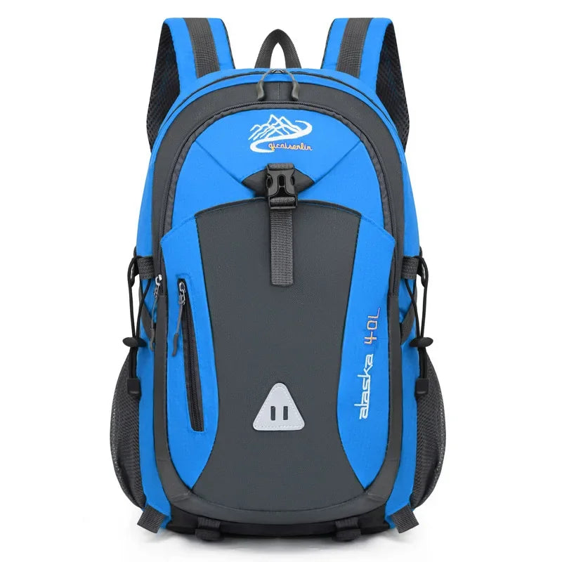 Unisex Waterproof Backpack 20-35L Sky Blue – Lightweight and Versatile