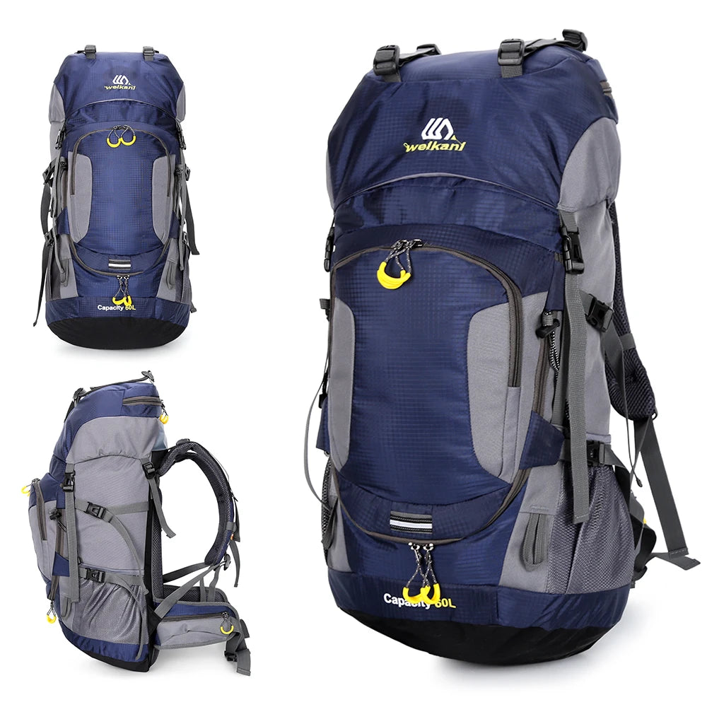 LIXADA 60L Blue Outdoor Backpack – Large Capacity and Maximum Comfort