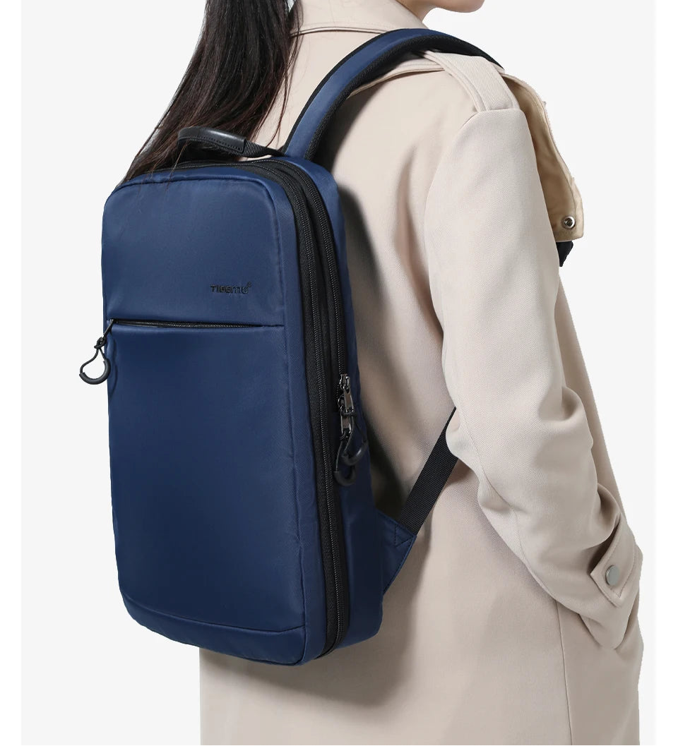 Mochila Expandible Tigernu Azul para Portátil 15,6” – Ligera, Profesional y Versátil