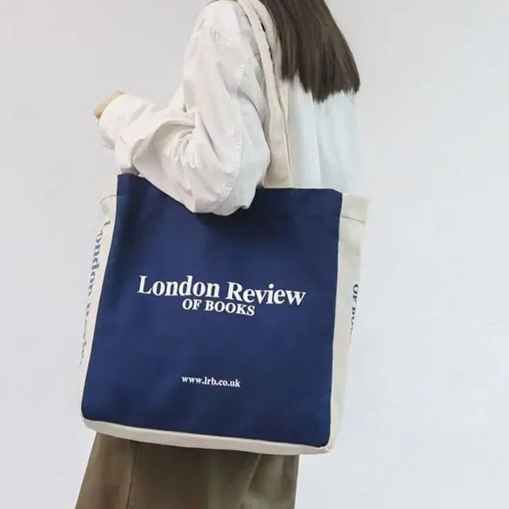 Bolso Tote de Lona Grande con Letras – Estilo Casual y Máxima Capacidad
