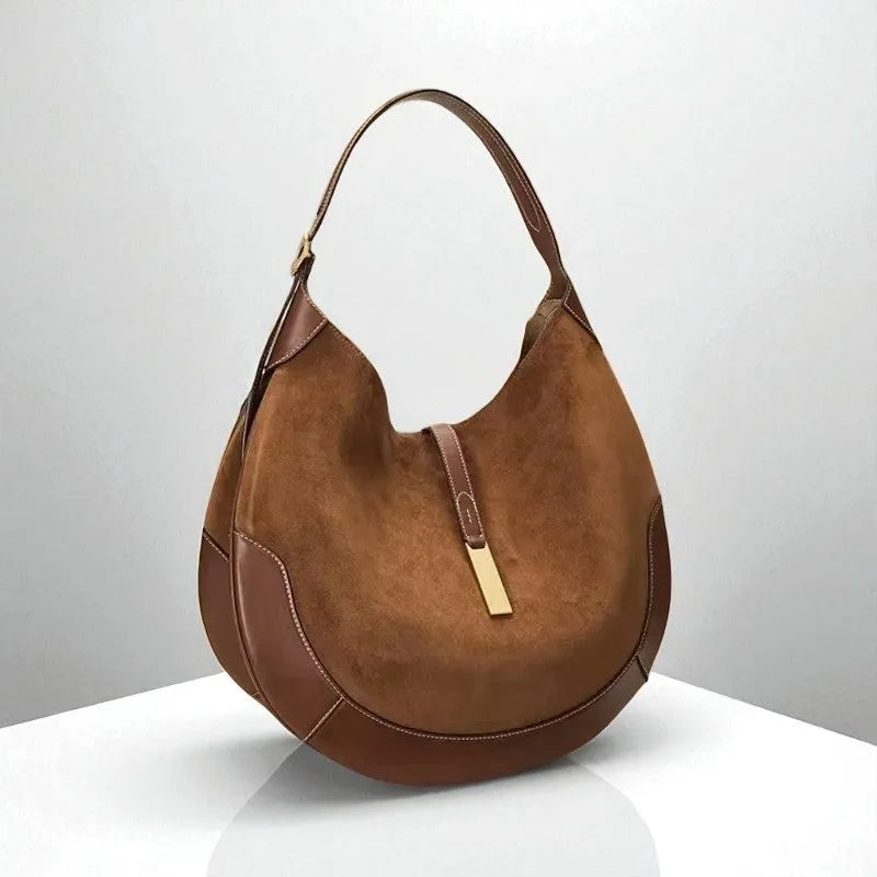 Tote Bag de Gamuza con Diseño Ecuestre – Sofisticación y Estilo Único