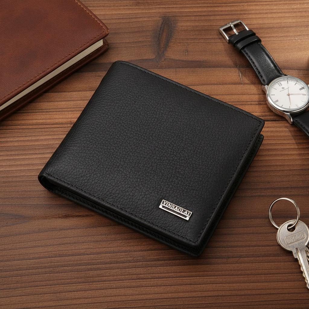 Cartera Clásica de Piel Genuina para Hombre