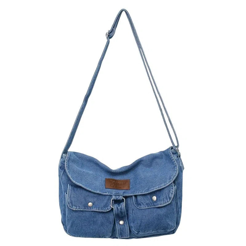 Bolso Bandolera Denim Claro Casual