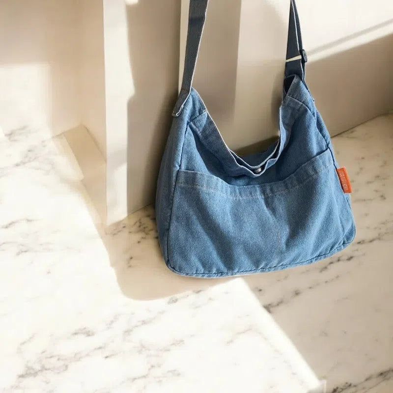 Bolso Bandolera Denim Claro Vintage