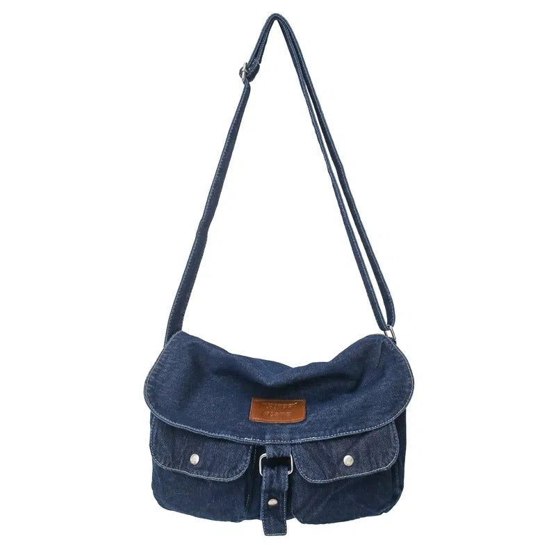 Bolso Bandolera Denim Oscuro Casual