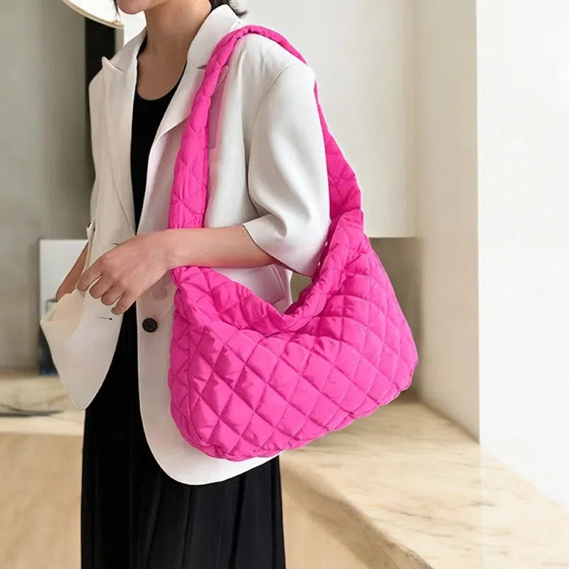 Bolso Bandolera Hobo Acolchada Neón