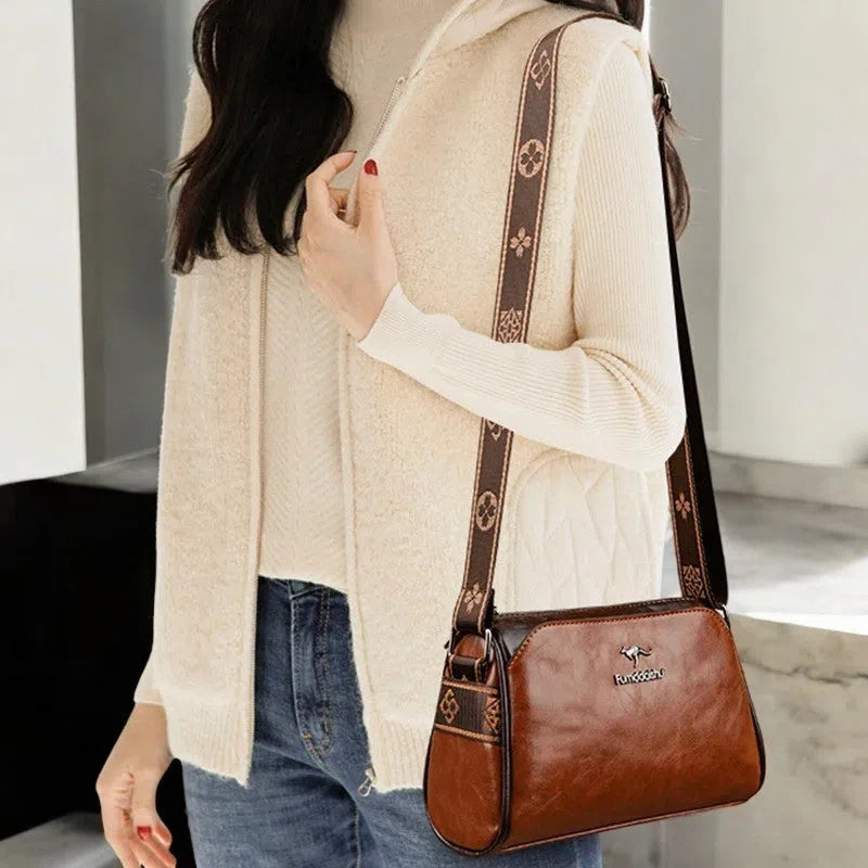 Bolso Bandolera de Cuero Elegante Básicos