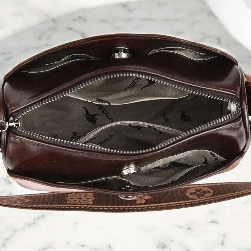 Bolso Bandolera de Cuero Elegante Verde