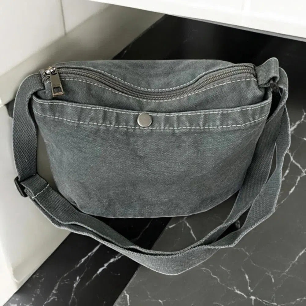 Bolso Bandolera de Lona Estilo Casual