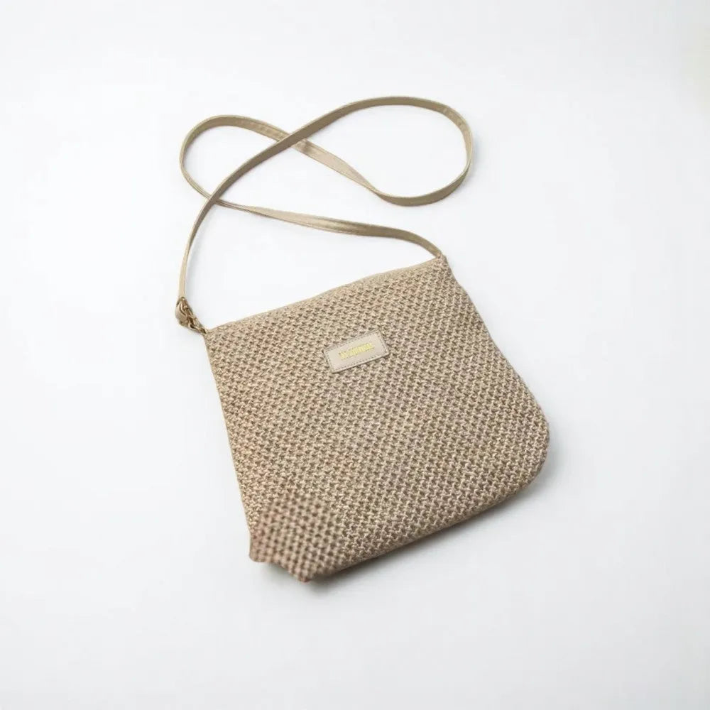 Bolso Bandolera de Paja Estilo Bucket