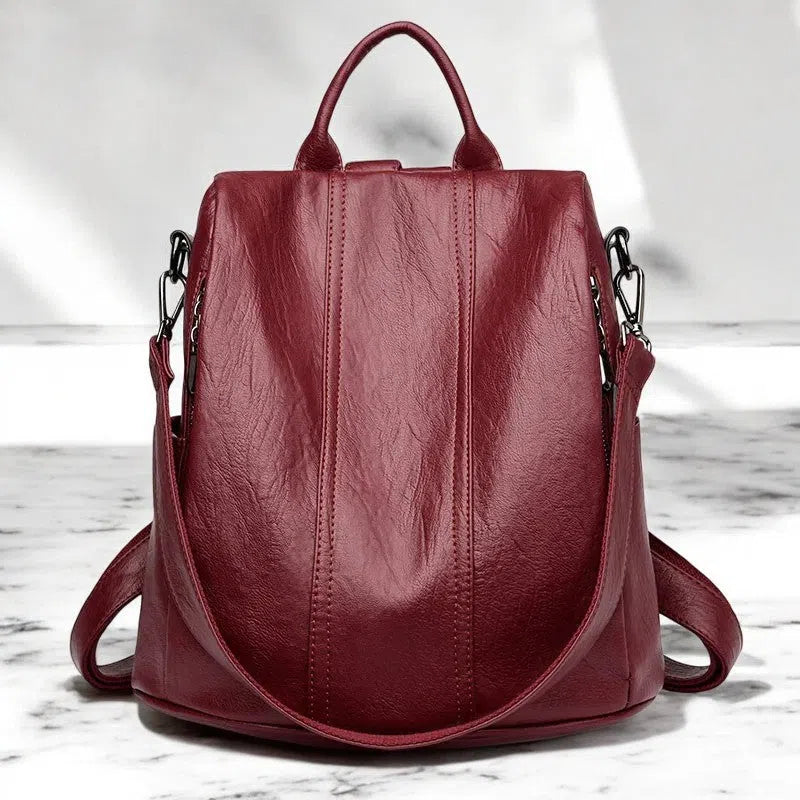 Bolso Mochila de Cuero Clásico y Elegante