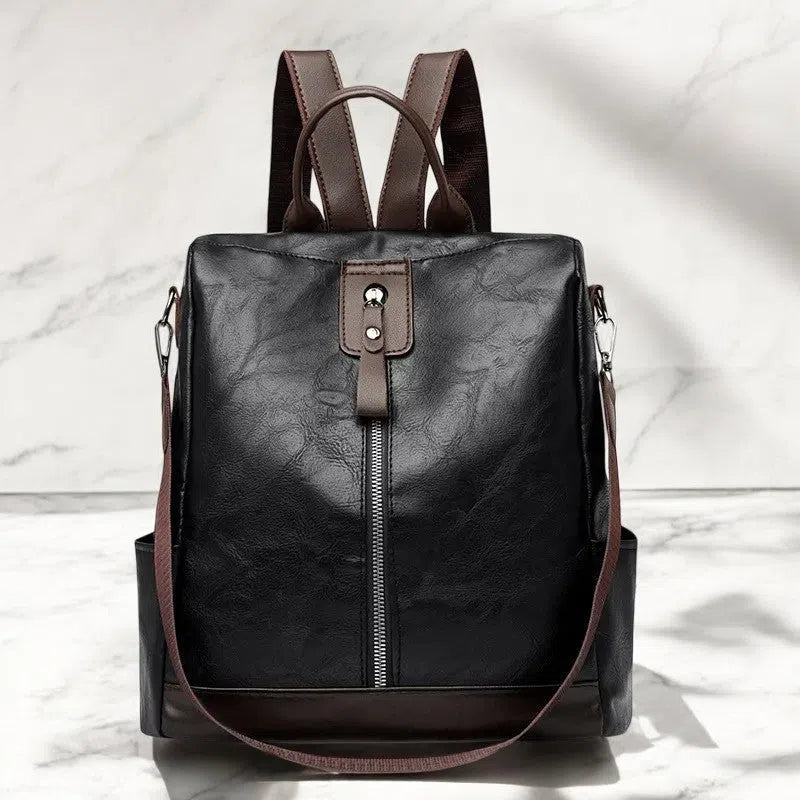 Bolso Mochila y Bandolera Casual de Piel