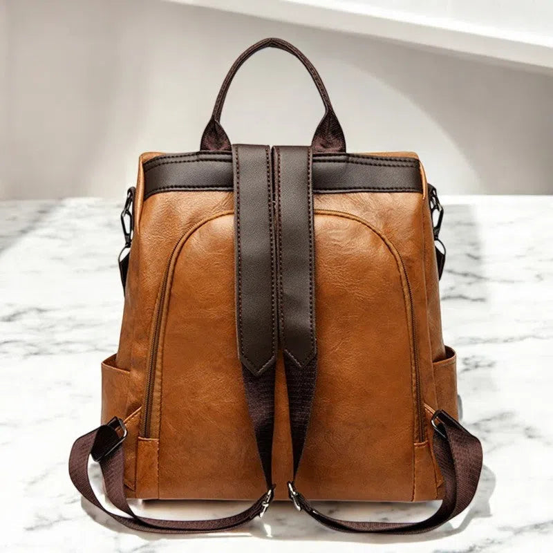 Bolso Mochila y Bandolera Casual de Piel