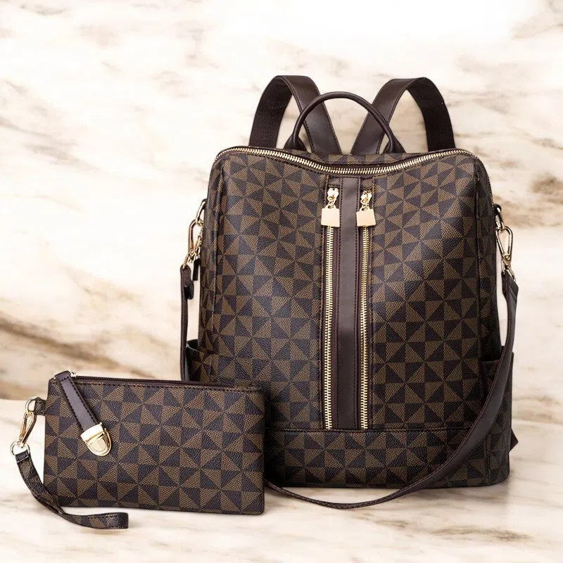 Bolso Mochila y Bandolera Clásica de 2 Piezas