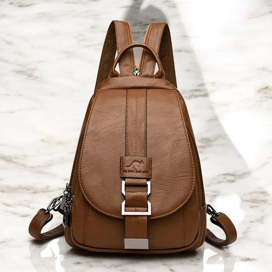 Bolso Mochila y Bandolera Elegante de PU Básicos