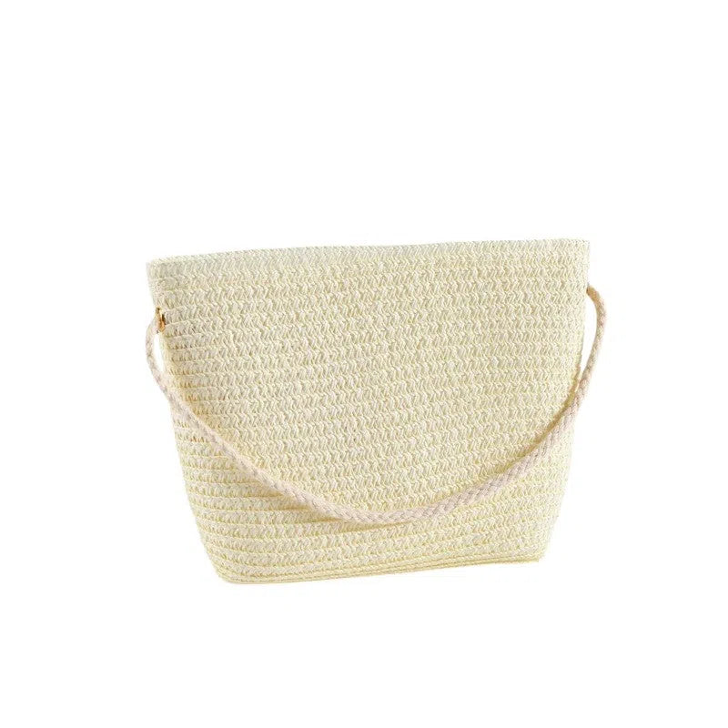Bolso Playa Mini Tejido de Paja Blanco